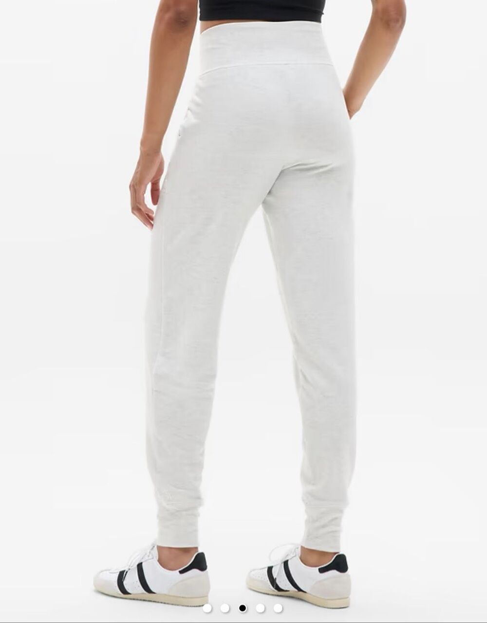 Athleta $80 Coaster Luxe High Rise Jogger Pants heather gray Women's L petite NE - Picture 7 of 11